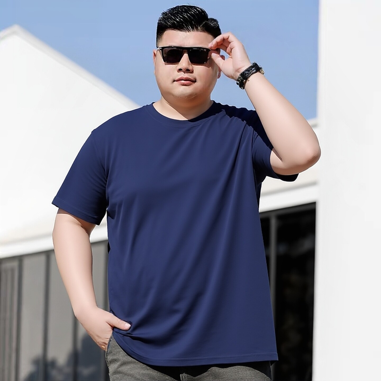 加肥大码胖子纯棉半袖短袖T恤衫