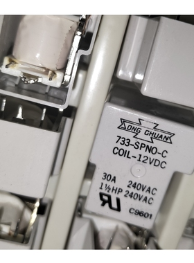 733-SPNO-C 30A240VAC 线圈12VDC松川SONG CHUAN继电器