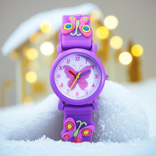 可爱卡通硅胶儿童石英手表