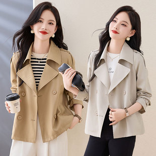 今年流行漂亮的春款2026新款女装爆款短款风衣外套女小个子春装