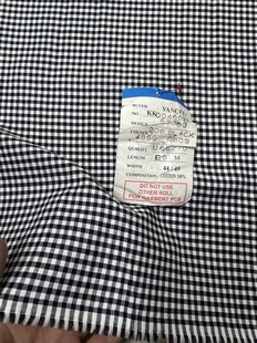 日本产纯棉色织格子幅宽112cm一米135克衬衫裙子手工娃衣9元半米