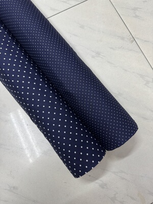 日产深蓝色纯棉点点水玉两色幅宽112cm一米135克衬衫手工9元半米