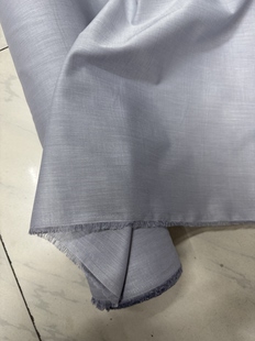 日产纯棉色织灰蓝高支棉幅宽110cm一米100克微透8元 半米