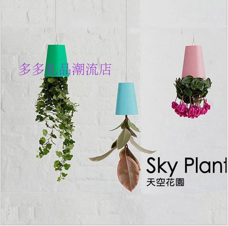 家居悬吊花盆挂天空播种机倒立花盆倒栽花盆家居吊挂装饰时尚花盆