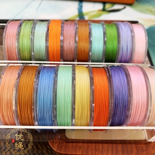 3股股线股线绕线流苏线小卷分装套装莫兰迪色手工编织迷你段染线