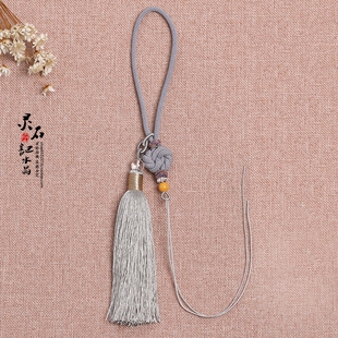 手工编织流苏穗子包包挂饰挂件女汽车挂绳玉石蜜蜡把玩绳diy饰品