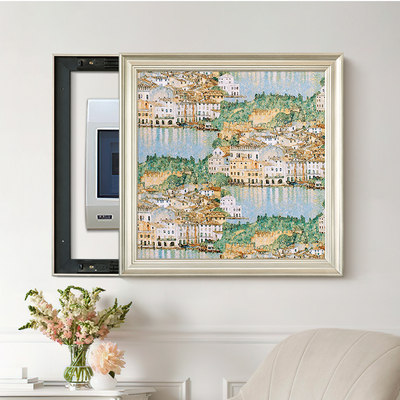 法式复古客厅电表箱装饰画