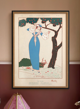 法式小众复古艺术玄关装饰画