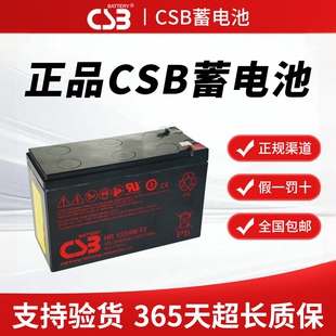CSB希世比12V铅酸蓄电池HR1234WF2 APCUPS不间断电源BK650CH电池