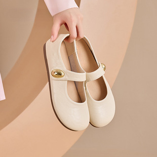 平底单鞋女2025新款配裙子春夏百搭玛丽珍女鞋不累脚孕妇鞋