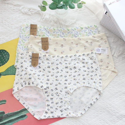 亿宠藏行卓玛内裤零染棉100支柔软高腰大码妈妈胖妹妹女内裤1090