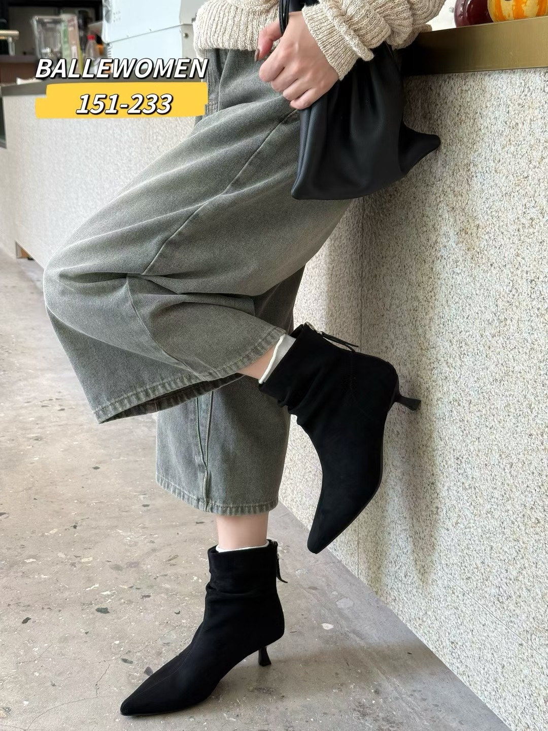 专柜正品白丽女人2025新款商场同款牛反皮尖头细高跟瘦瘦靴女