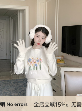 不出错No errors 重工刺绣小花毛衣 2025冬新款