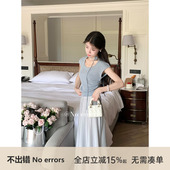 不出错No 可拆卸花朵抽绳收腰冰丝短袖 errors 漂亮姐姐