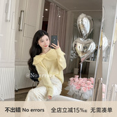 不出错No errors 慵懒高级感羊毛软糯温柔花朵高比例羊驼毛毛衣