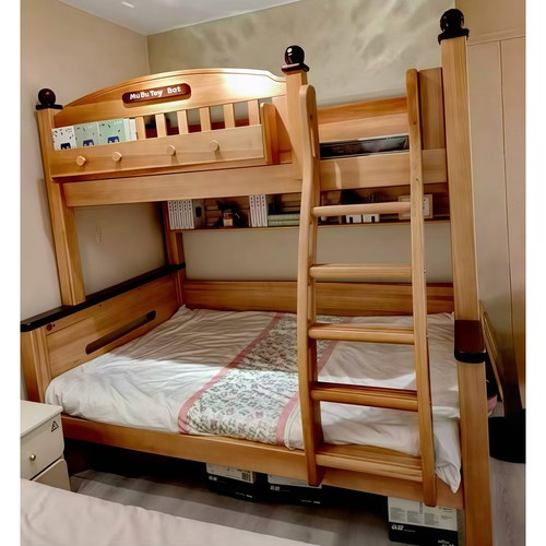 全实木高低床胡桃木上下床双层床