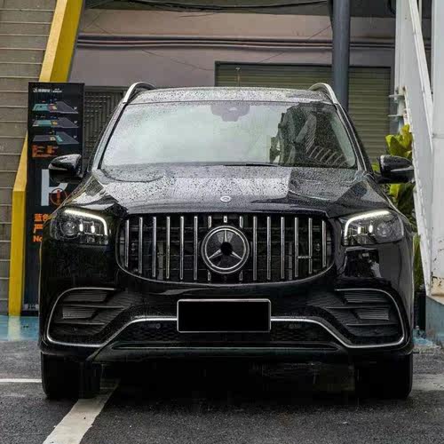 适用于奔驰GLS450/500改装GLS63AMG大包围前杠后杠尾唇喉中网轮眉