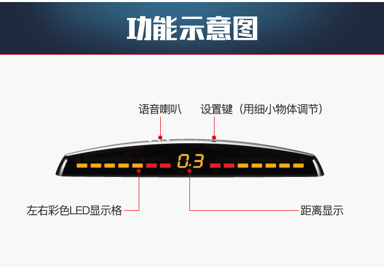 铁将军倒车雷达主机显示器电源线