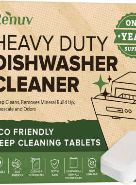 直邮 Renuv Heavy Duty Dishwasher Cleaner洗碗机清洁除臭剂片剂
