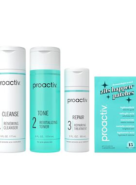 直邮Proactiv 3 Step Acne Treatment痘痘贴片过氧化苯甲酰洗面奶