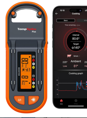美国直邮 ThermoPro TempSpike Plus 600英尺无线肉体温度计蓝牙