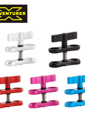 探险家  铝合金潜水相机灯臂夹蝴蝶夹双球头夹双2头不伤球头