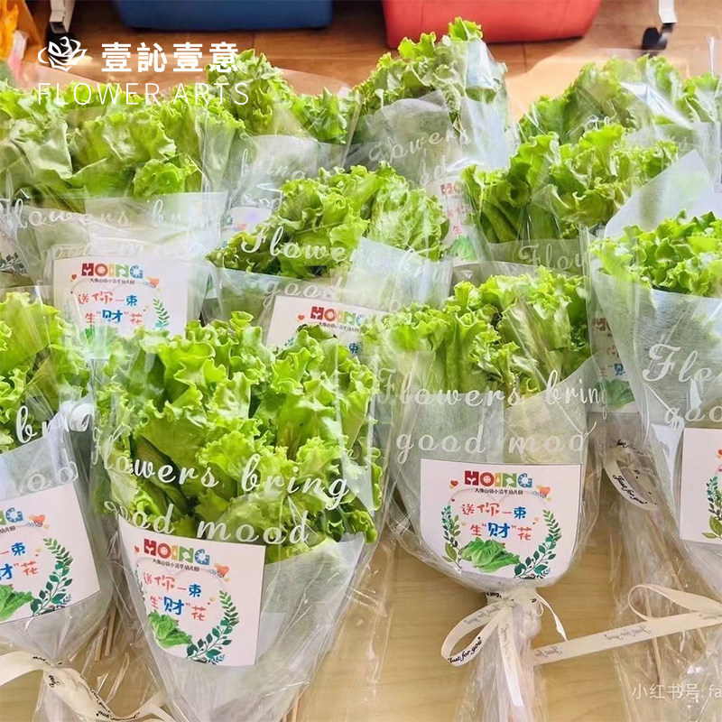 生财蔬菜花全套材料包生菜花束包装母亲节diy幼儿园送妈妈礼物