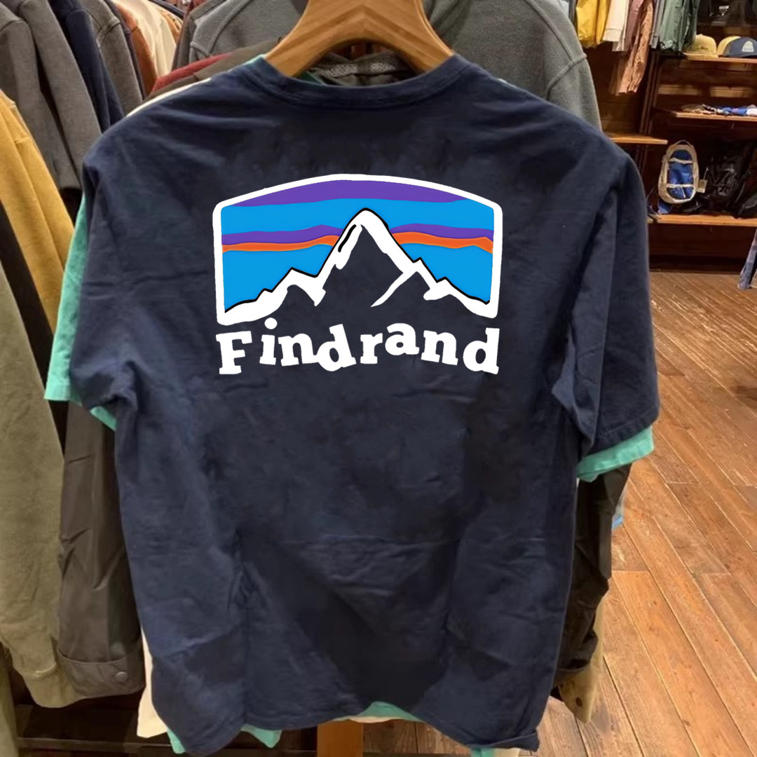 春夏季新款纯棉重磅潮流短袖T恤男美式休闲山系晚霞防晒半袖女,男装,时尚防晒服,淘宝优惠券,粉丝福利购,淘宝优惠卷