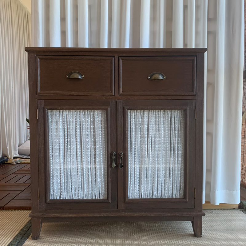 绷纱帘蕾丝遮挡玻璃门柜帘