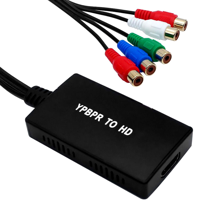 ypbpr ps2转HDMI转换线接显示器XBOX分量色差音频高