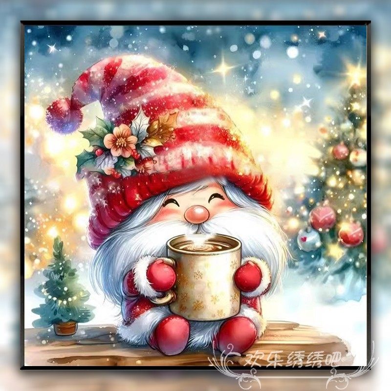 高端十字绣新款绣客厅卧室圣诞节小矮自己绣手工绣刺绣diy钻石画,居家布艺,十字绣套件,淘宝优惠券,粉丝福利购,淘宝优惠卷