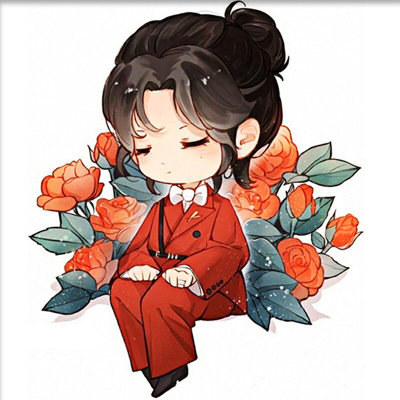 卡通可爱十字绣红色人物公主花朵线绣十字秀装饰挂画diy粘钻石画