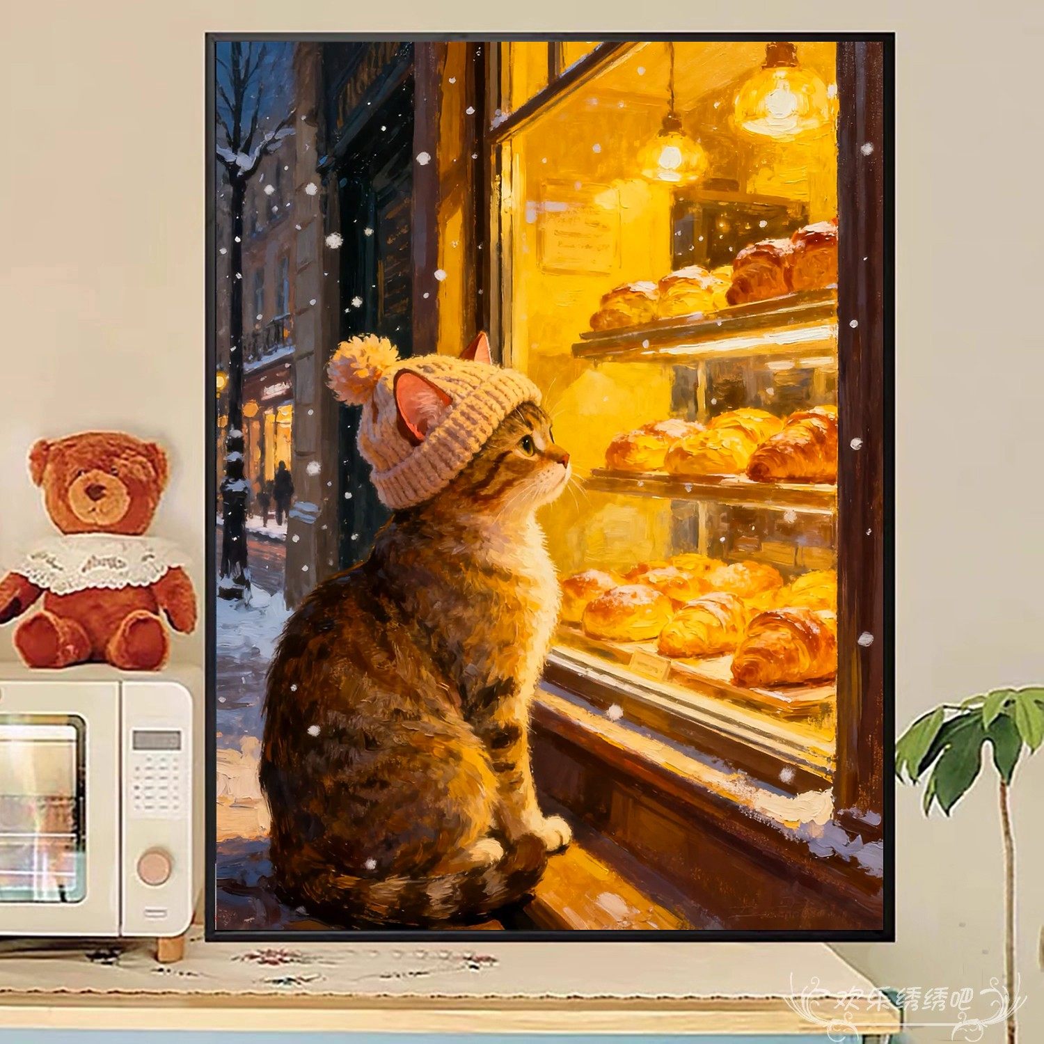 橱窗猫咪高端十字绣满绣2026新款小件diy自制手工刺绣钻石画满钻