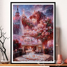 梦幻小屋十字绣2025新款线绣客厅卧室风景画手工自粘钻石画5d满钻