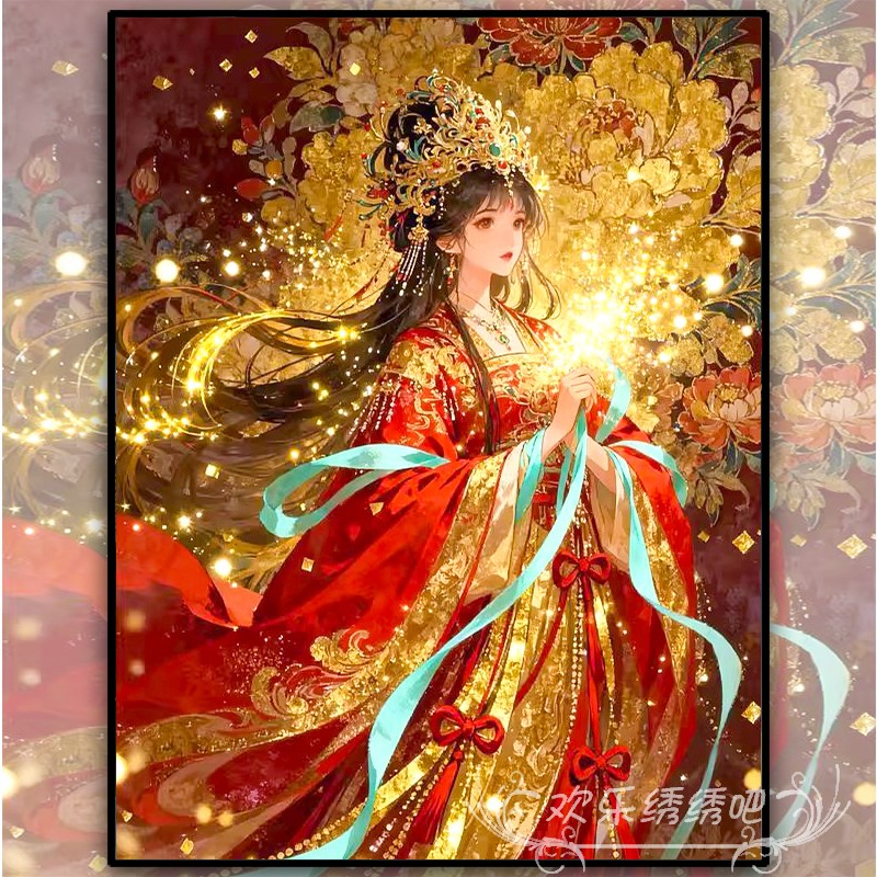 古风囍嫁十字绣2026新款满绣客厅人物自己绣刺绣5d钻石画满钻手工