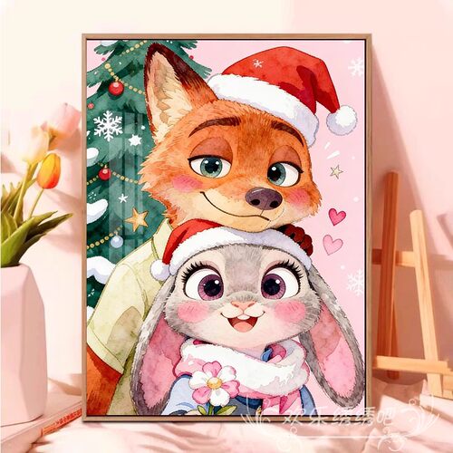 2026新款十字绣线绣小件卡通动漫疯狂动物城朱迪尼克刺绣钻石贴画