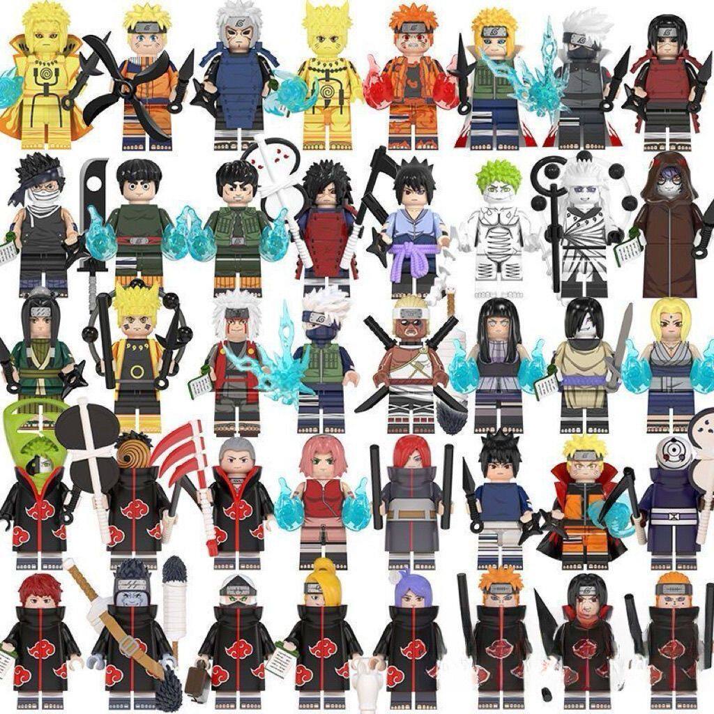 thumbnail for Compatible with Naruto Shippuden Akatsuki Organization Naruto Obito Uchiha Madara Special Edition Building Block Figures Toys