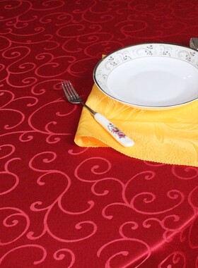 包邮餐厅桌布长方形餐桌布酒店加厚圆桌台布婚庆家用茶几布艺桌巾