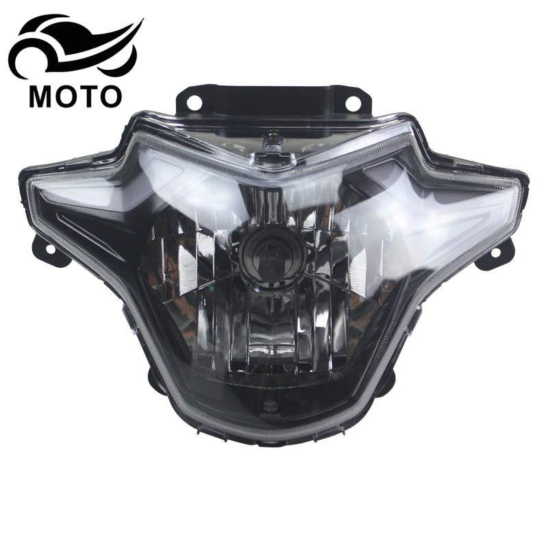 踏板摩托车配件适用豪爵USR125 HJ125T-21前照灯大灯总成车头灯