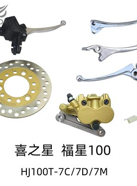 适用豪爵喜之星福星HJ100T-7C/7D/M原装前刹车上下泵碟刹盘手柄把