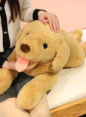 littlecucu绿光派对原厂趴拉布拉多小狗公仔赛特仿真金毛狗狗抱枕