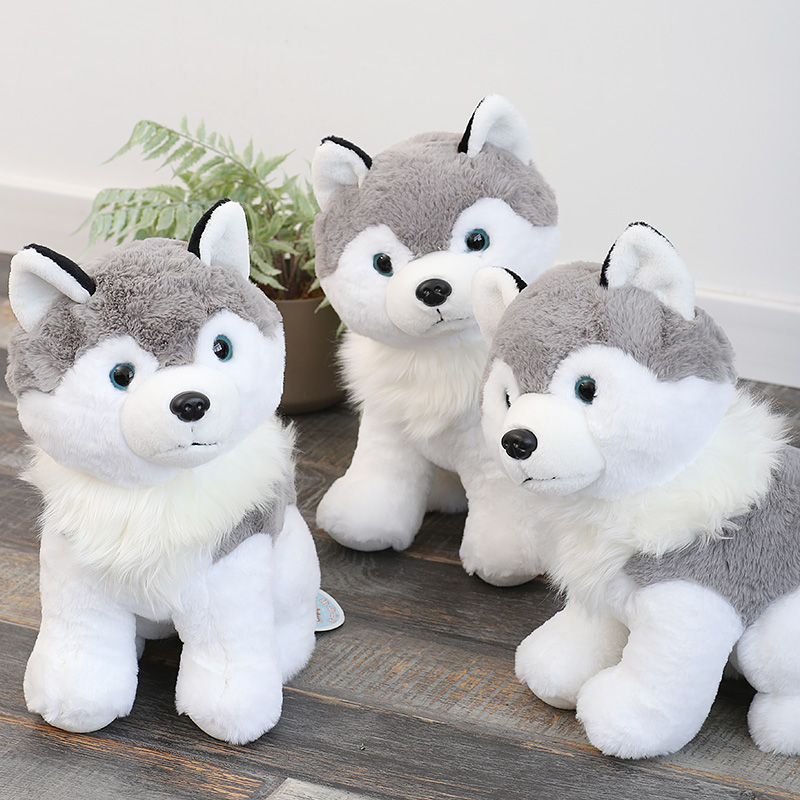 赛特嘟嘟哈小二毛绒玩具长毛小狗公仔创意二哈狗狗动物哈士奇娃娃