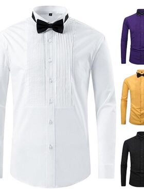 WingedCollar Dress ShirtMen Tuxedo Dinner Wedding Bridegroom