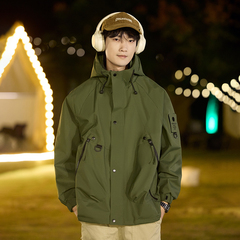 情侣冲锋衣 Windbreaker Men Jacket Waterproof Outdoor Outwear