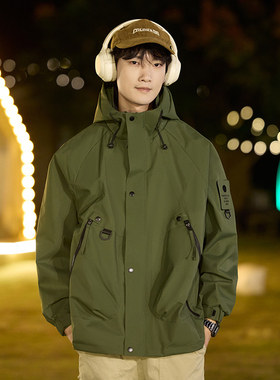 情侣冲锋衣 Windbreaker Men Jacket Waterproof Outdoor Outwear