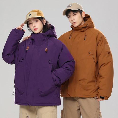 棉衣情侣冲锋衣户外加厚防风防水