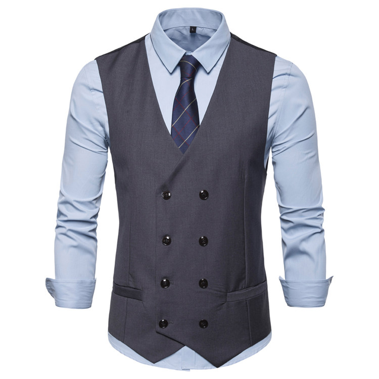 Men Dress Suit Vest Formal Double Breasted Waistcoat Wedding在类目 男装, 背心/马甲中 - 来自Buy2taobao.com提供专业的淘宝代购服务