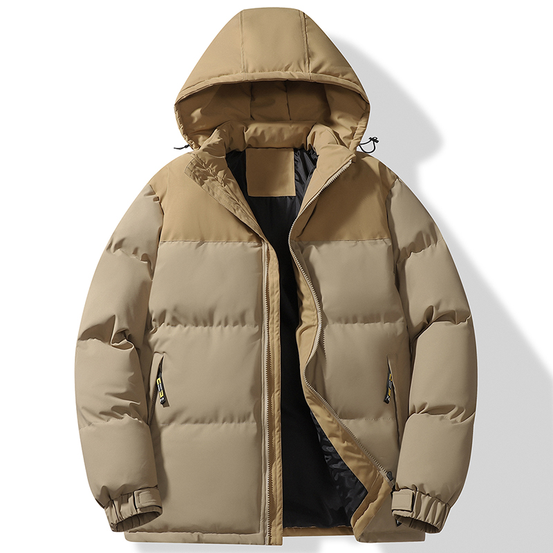 冬棉衣男大码宽松保暖连帽面包服