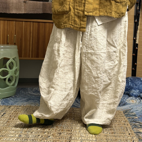 赴野｜复古文艺宽松显瘦慵懒百搭休闲南瓜裤女装裤子宽松妈妈服装