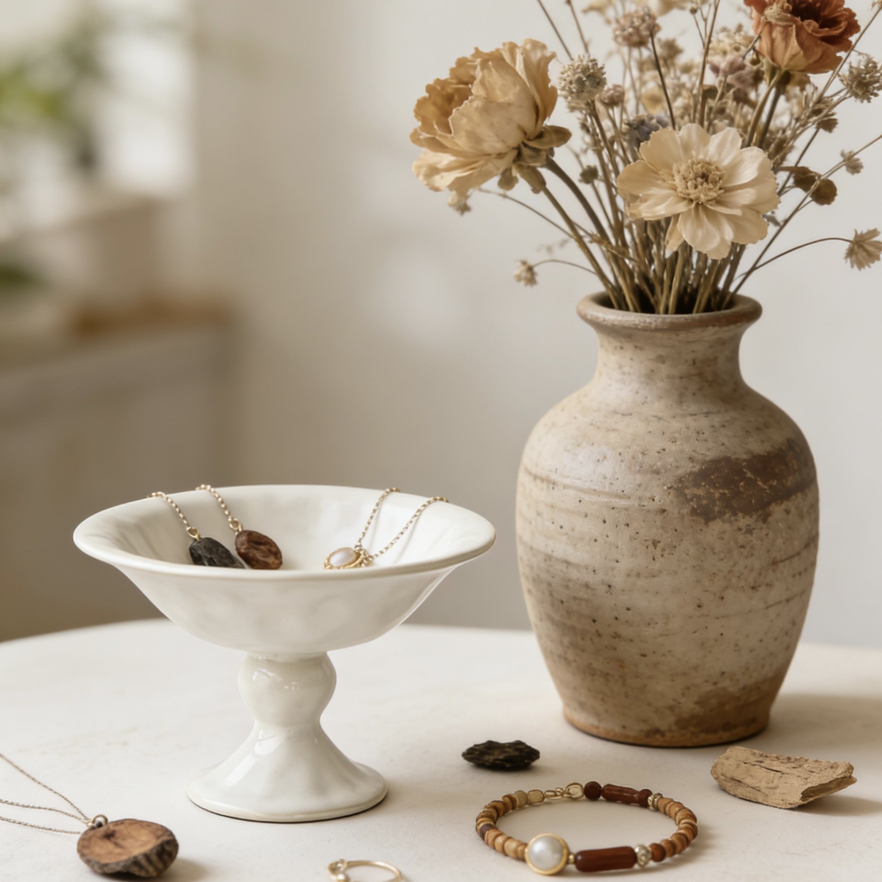 高脚陶瓷白色高足女装服装店商业空间首饰耳环耳钉收纳托盘桌面小,家居饰品,香薰托盘,淘宝优惠券,粉丝福利购,淘宝优惠卷